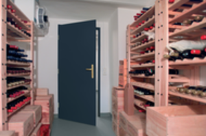 BP SERVICE ISOLE ANTHRACITE 80X200 G SERRURE 3PTS RAL 7016