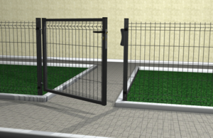 PORTILLON LARIO 1MX1.75M GRIS 7016 M50X200mm-FIL5MM - PRET A SCELLER